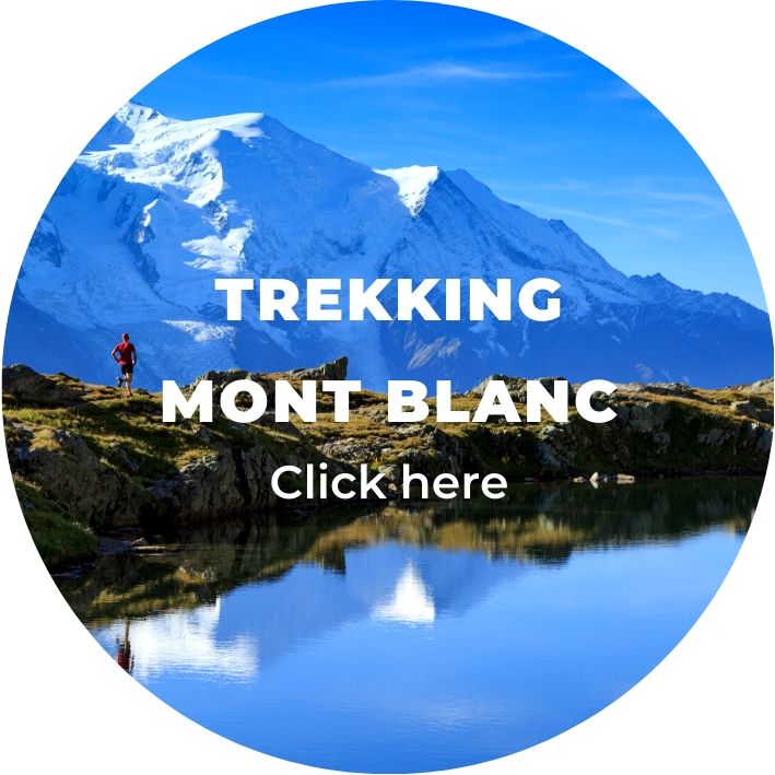 trekking in mont blanc, france