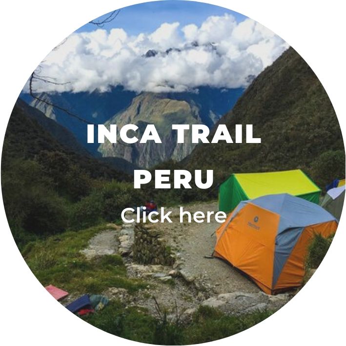 tents on inca trail with group travel to peru